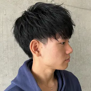 メンズ フェザーパーマ🌙 毛流れ yuzukiのヘアスタイル