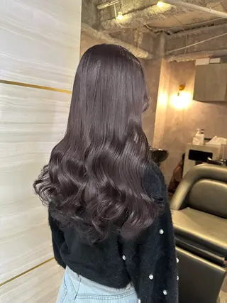 ロング カラー パーマ ヘアアレンジ メンズ 🌱巴結生🌿大宮 ☁️ミルクティーのヘアスタイル