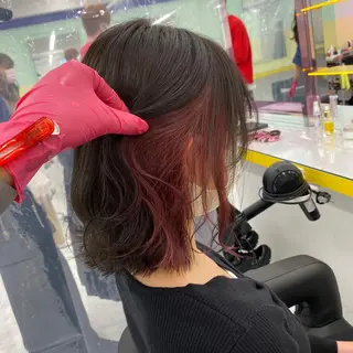 セミロング カラー mai🍑暖色カラー /レイヤー💖のヘアスタイル