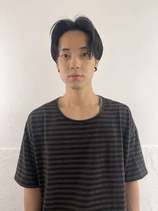 ミディアム メンズ メンズ専門ブリー チカラー⚡️リュウジのヘアスタイル