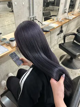 ロング カラー 山中 望緒のヘアスタイル