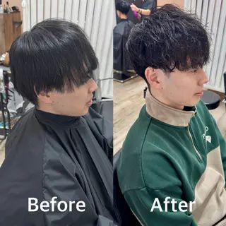 ミディアム パーマ メンズ 【池袋/スパイキー ショート】ⓝⓘⓜⓤのヘアスタイル