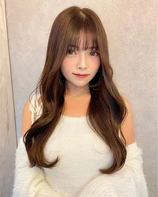 ロング カラー 韓国ヘア🤍顔周り/ 髪質改善✨/林遼一郎のヘアスタイル