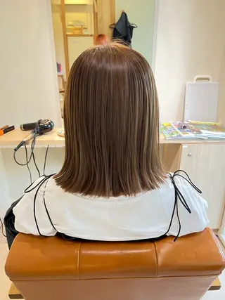 ミディアム カラー やすい さおりのヘアスタイル