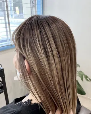 ミディアム カラー oasis ふうまのヘアスタイル