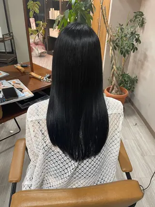 ロング カラー マキノ キョウカのヘアスタイル
