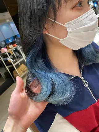 セミロング カラー 顔まわりの神様✨ 透明感カラー藤嶋秀幸のヘアスタイル