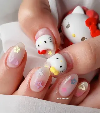 ネイル 3dパーツ/流行り 👧shushu❤️のネイルデザイン