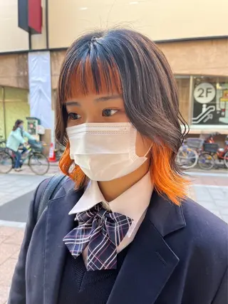 カラー 菅沼 紀世/顔周りレイヤーのヘアスタイル