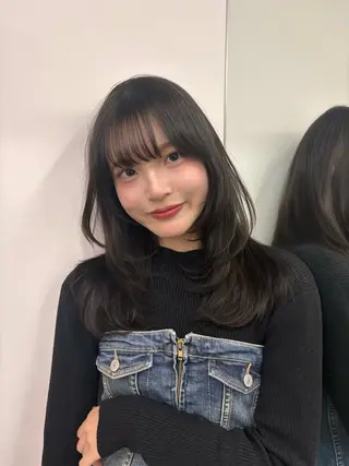 セミロング 透明感/韓国ヘア/ miyu 🎀のヘアスタイル