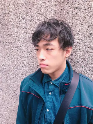 ショート カラー パーマ ヘアアレンジ メンズ ちこ .のヘアスタイル