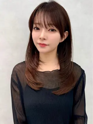 ロング カラー パーマ ヘアアレンジ ✨レイヤー/ 透明感カラー✨冨永剛のヘアスタイル