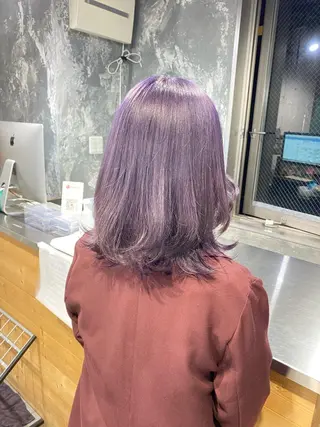 ミディアム カラー エフェクトブリーチ 🌟前澤啓太朗のヘアスタイル