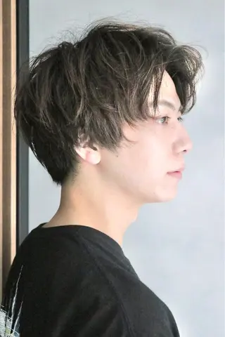 ミディアム カラー パーマ ヘアアレンジ メンズ SALOWIN Frente店所属・個室で似合わせ好印象 🧡外山弥千代のヘアスタイル