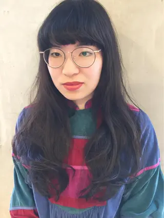 ロング カラー パーマ クボキ サヤのヘアスタイル