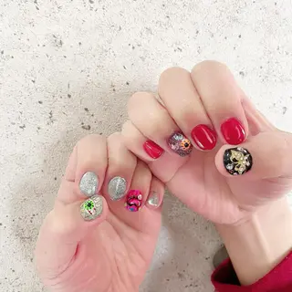 ショート カラー パーマ ヘアアレンジ メンズ キッズ ネイル マツエク・マツパ Salon Ｋのネイルデザイン