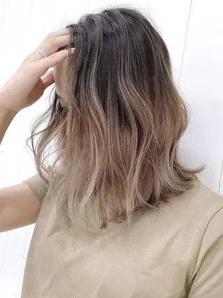 ミディアム カラー パーマ ヘアアレンジ ITbyALBUM 浦和店のヘアスタイル