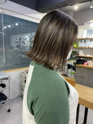 ミディアム カラー Reb_keiji 👑小倉圭司のヘアスタイル