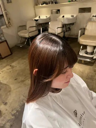 ミディアム 永山 萌文のヘアスタイル
