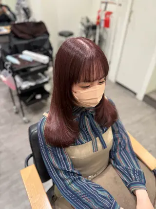 ミディアム カラー 艶髪レイヤー上田 紗也🇰🇷💗のヘアスタイル