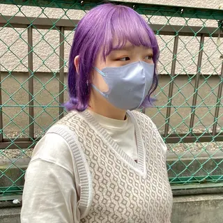 ミディアム カラー 比嘉 陽のヘアスタイル