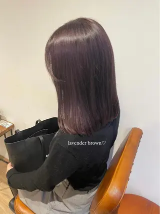 セミロング カラー パーマ ヘアアレンジ キッズ ネイル マツエク・マツパ アイブロウ Himawari♡ 柔らかいカラーのヘアスタイル