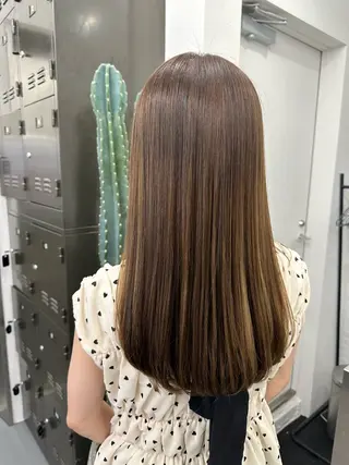 セミロング カラー 古田 昂也のヘアスタイル