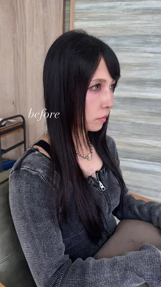 ロング 韓国ヘア/レイヤー/ ツヤカラー/ Aiのヘアスタイル