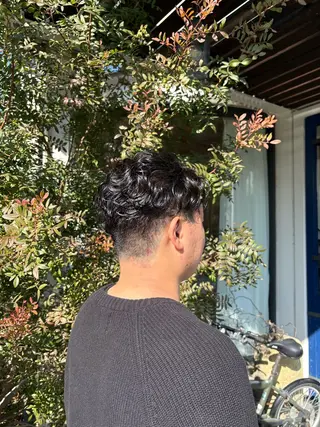 ショート パーマ メンズ 増田 ルナのヘアスタイル