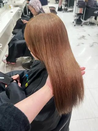 ロング カラー ヘアアレンジ 韓国レイヤー＆ピンク 艶髪🩶maikoのヘアスタイル