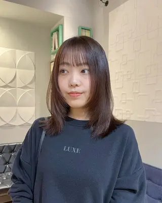 ミディアム かわい りほのヘアスタイル