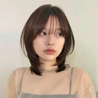 ミディアム カラー SAKI 新宿のヘアスタイル