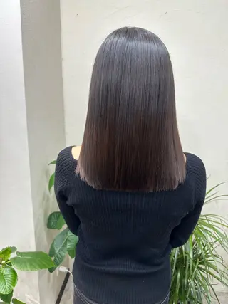 ミディアム 倖紫✨ONEカラー 髪質改善🫧のヘアスタイル