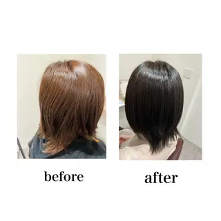 ミディアム 井上 美春のヘアスタイル
