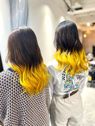 セミロング カラー ヘアアレンジ 🌈インナーカラー ‘ショウマ’🌈のヘアスタイル