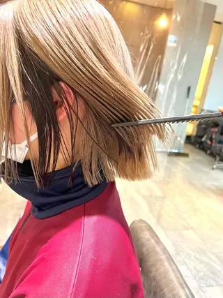 ミディアム カラー ヘアアレンジ 🌈インナーカラー ‘ショウマ’🌈のヘアスタイル