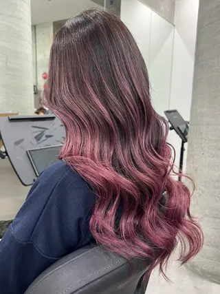 ロング azusa/心斎橋/ ハイトーンカラーのヘアスタイル