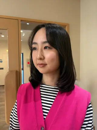 セミロング 暖色＊ベージュ ＊くらたあやかのヘアスタイル