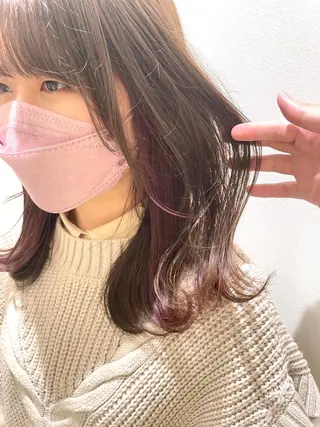 ミディアム カラー 宮澤 タケル ミディアムヘアのヘアスタイル