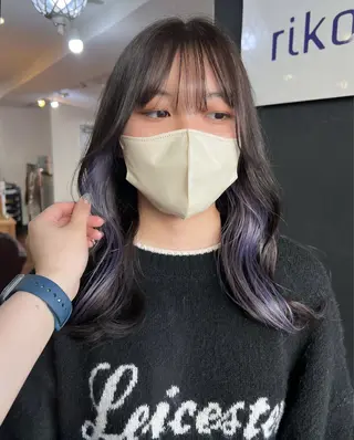 セミロング カラー 韓国ヘア 🎀華澄のヘアスタイル