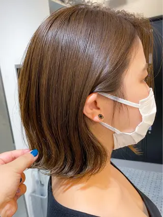 ミディアム カラー louwe 武藤幸世のヘアスタイル