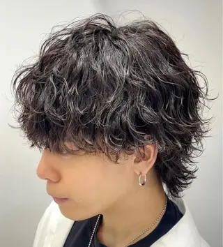 セミロング カラー パーマ ヘアアレンジ メンズ fifth 石川 凪のヘアスタイル