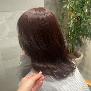 セミロング カラー はやしだ あおいのヘアスタイル