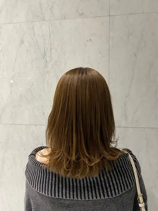 ミディアム カラー ワンカラー/縮毛矯正 🌙🦋ゆづきのヘアスタイル