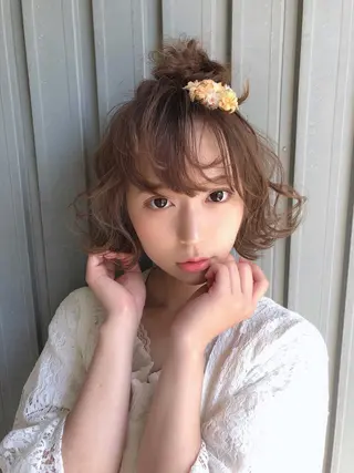ショート カラー ヘアアレンジ 【滝川市 美容師】 髙橋昌也のヘアスタイル