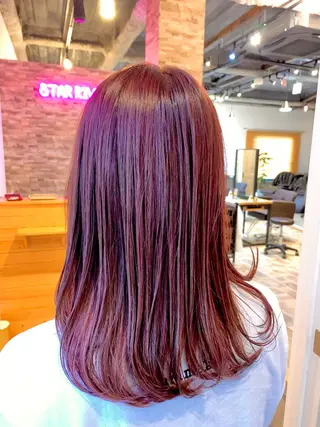 セミロング カラー 吉田 聡一のヘアスタイル