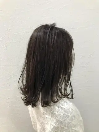 ミディアム カラー ニュアンスパーマ/ レイヤー/茶屋町のヘアスタイル