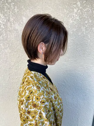 ショート カラー ボブ　ショート 特化 迫田紘史のヘアスタイル