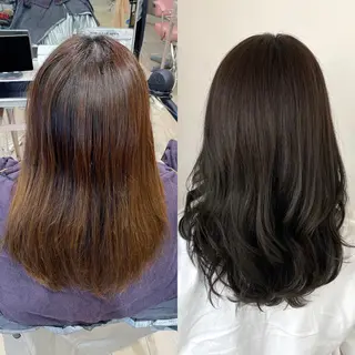 セミロング 顔まわりカット🌟 くびれヘア/寺門遥輝のヘアスタイル