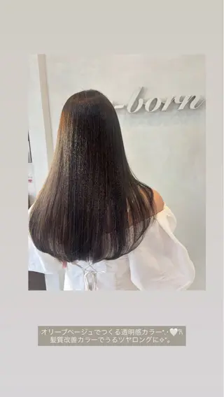 ロング カラー reborn店長 🤍リルのヘアスタイル